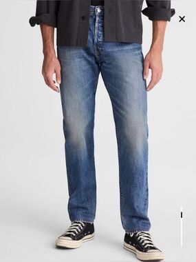 Madewell Men's Slim-Straight Jeans in Medium Blue Wash Size 33x30